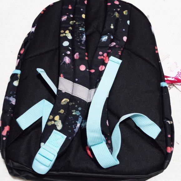 Justice Girls Backpack Splatter With Wristlet Pouch - Picture 3 of 7